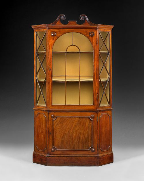 George III Period Mahogany Hexagonal Display Cabinet