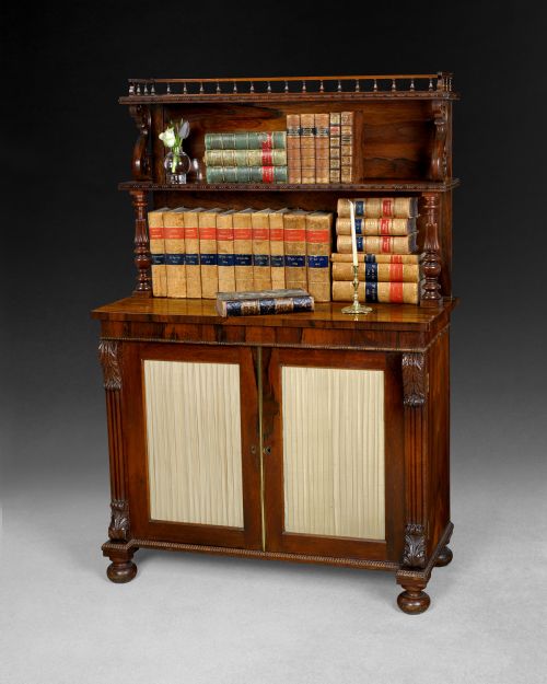 Regency Period Rosewood Bookcase/chiffonier