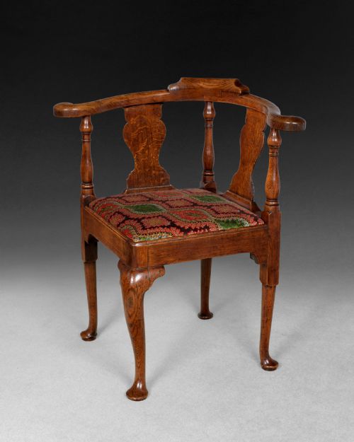 Mid 18th. Century Oak Corner Armchair