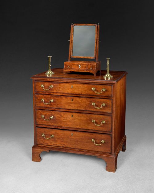 George III Period Mahogany Straight Fronted Chest of Drawers