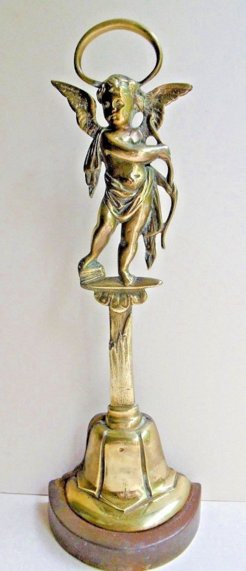 Victorian Cherub Brass Doorstop