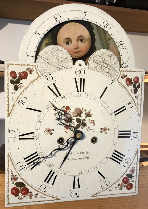 fig 1. A superb George III Mahogany and Inlaid Longcase Clock by Lott Barwise of Cockermouth