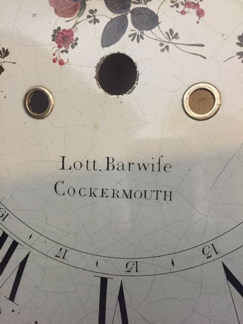 fig 5. A superb George III Mahogany and Inlaid Longcase Clock by Lott Barwise of Cockermouth