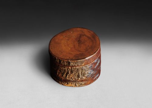 Novelty Inkwell Made from a Slice of a Tree Branch