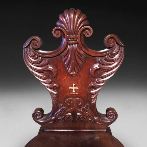 fig 3. A pair of Regency mahogany hall chairs