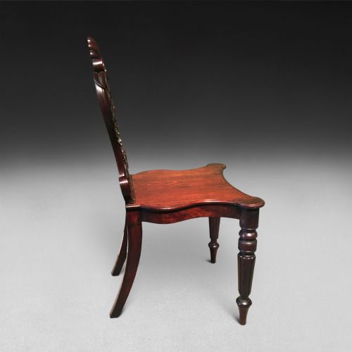 fig 4. A pair of Regency mahogany hall chairs