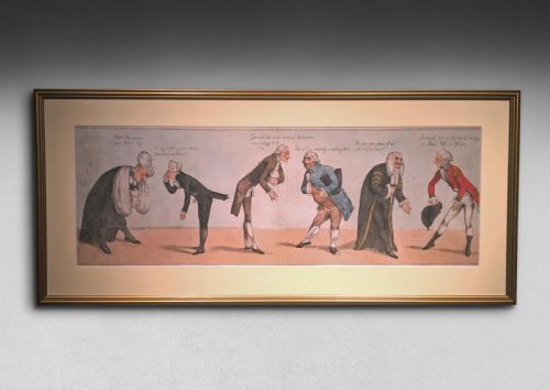 Framed Section of Long Engraving ‘The Princes Bow’