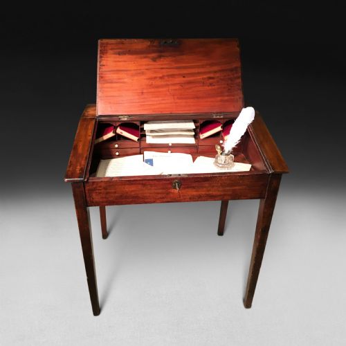 GEORGE III PERIOD MAHOGANY TALLY DESK - ADDITIONAL PHOTO 1