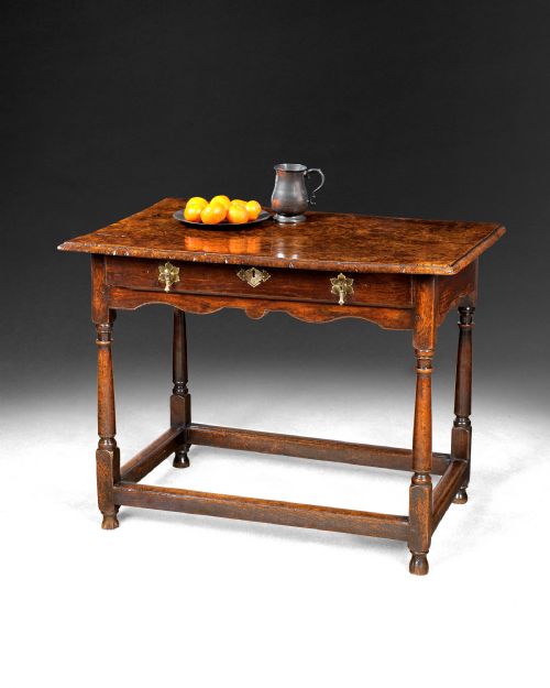 Early 18th  Century Pollard/burr  Oak Side Table