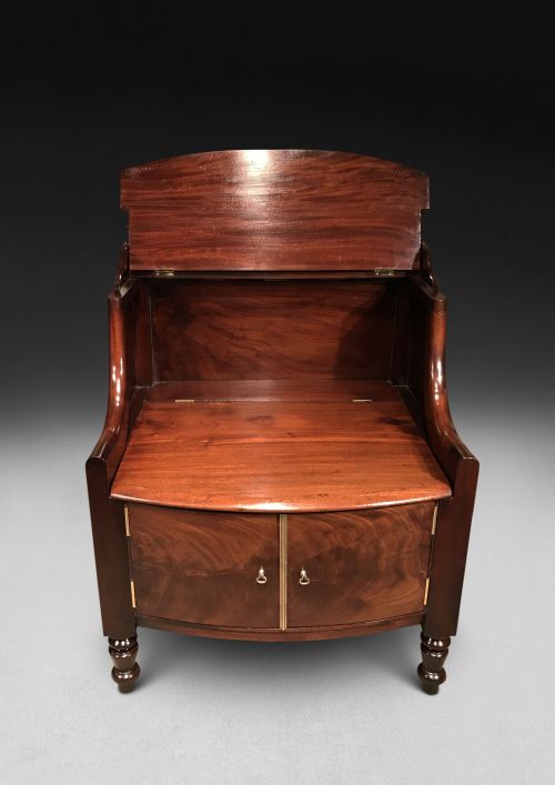 fig 1. A very close pair of Regency Mahogany Bedside Cabinets