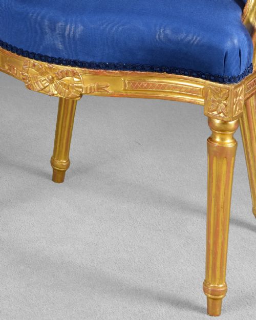 PAIR OF GEORGE III CARVED GILTWOOD SALON ARMCHAIRS - ADDITIONAL PHOTO 2