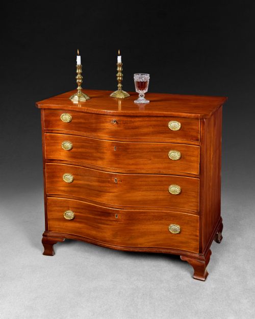 George III Mahogany Serpentine Chest of Drawers