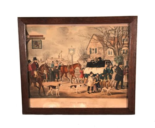fig 1. Nicholas Parsons Collection – Pair of 19th Century Equestrian Hunting Scene Lithographs of Tom Moody