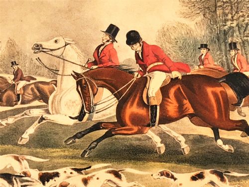 fig 3. Nicholas Parsons Collection – Pair of 19th Century Equestrian Hunting Scene Lithographs of Tom Moody
