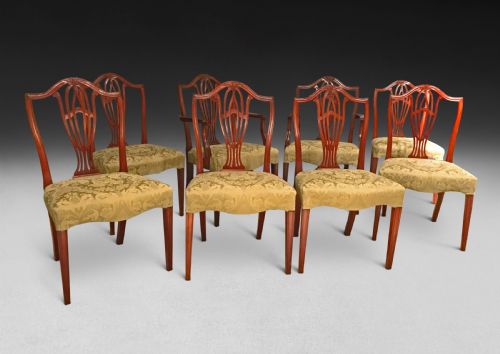 Set of 8 Hepplewhite Mahogany Chairs