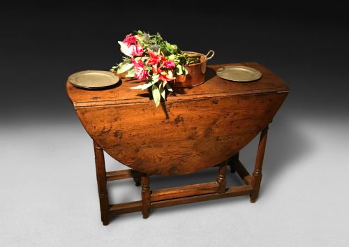 fig 2. Late 17th. Century Oak Gate-Legged Table