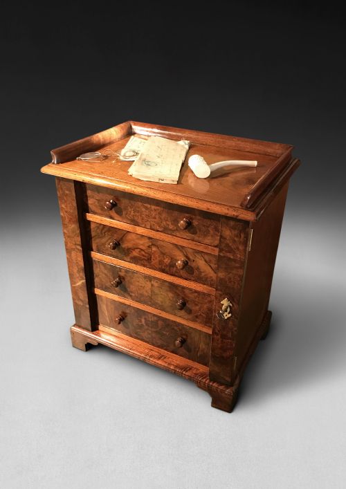 Regency Burr Walnut Wellington Chest