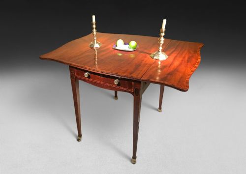 George III Inlaid Mahogany Butterfly Pembroke Table