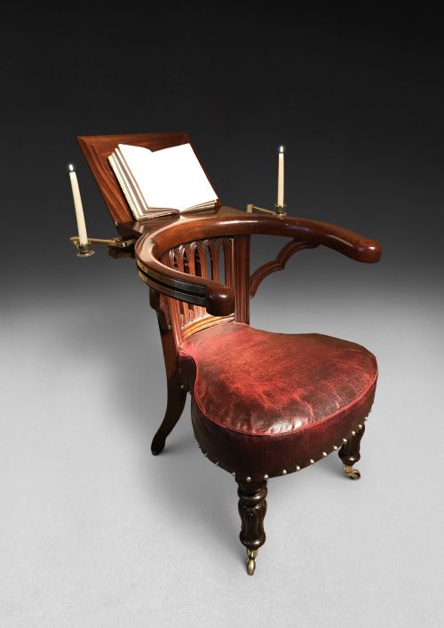 Regency Mahogany Library/reading Chair