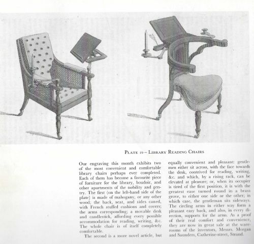 fig 1. Regency Mahogany Library/Reading Chair
