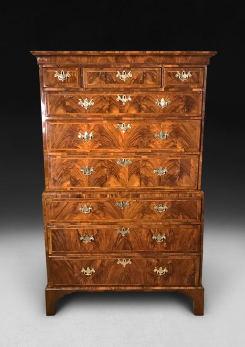 fig 1. Early 18th Century Walnut Tallboy
