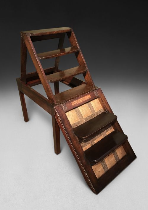 Chippendale Mahogany Metamorphic Library Steps