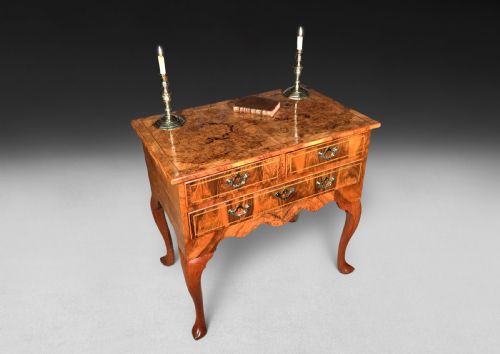 George II Burr Walnut Lowboy