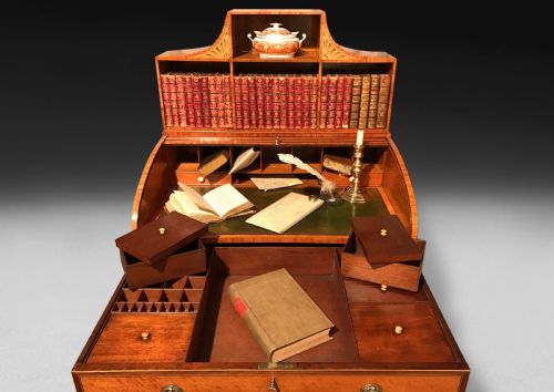 GEORGE III SATINWOOD BONHEUR DU JOUR - ADDITIONAL PHOTO 3