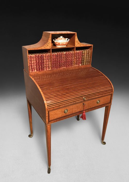 GEORGE III SATINWOOD BONHEUR DU JOUR - ADDITIONAL PHOTO 4