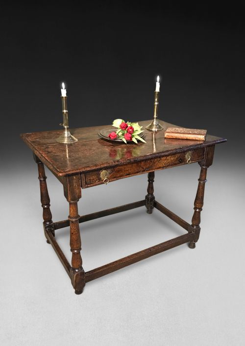 Late 17th Century Oak Single Drawer Side Table