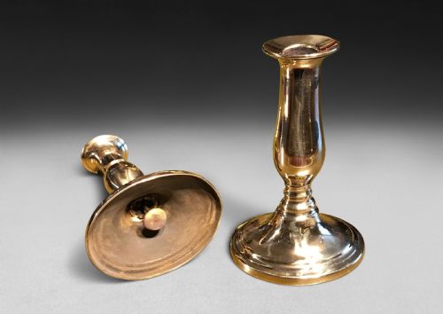 fig 1. Pair of George III Gunmetal Ejector Candlesticks