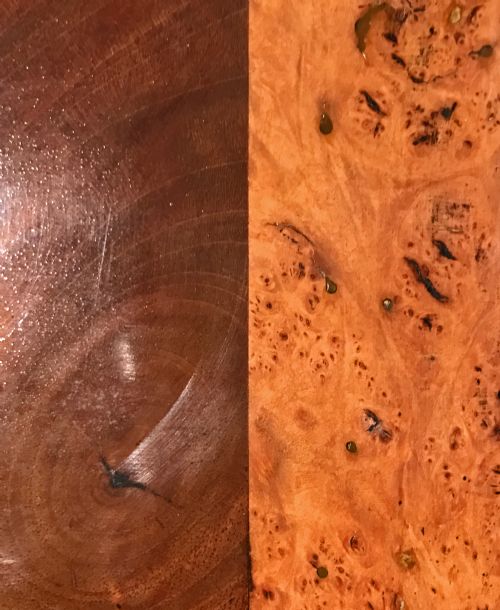 GEORGE III MAHOGANY AND BURR YEWWOOD BUREAU - ADDITIONAL PHOTO 4