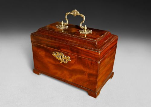 Chippendale Period Mahogany Tea Caddy