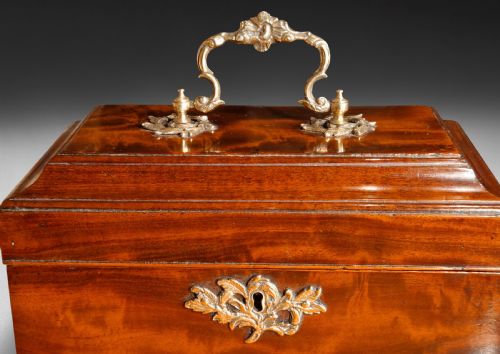 fig 1. Chippendale Period Mahogany Tea Caddy
