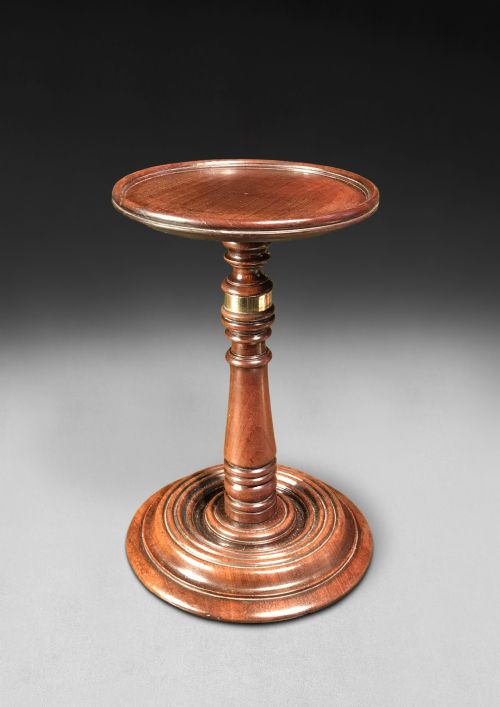 George III Mahogany Adjustable Tabletop Candle Stand