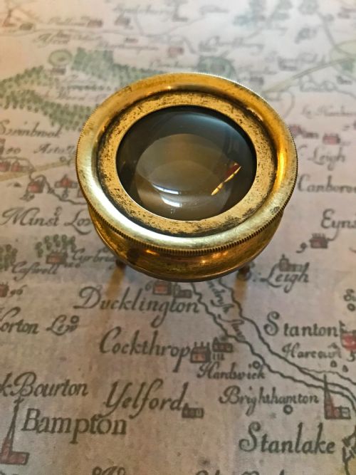 George III Period Gilt Brass Magnifying Glass