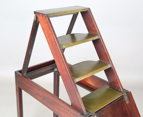 fig 2. George III mahogany metamorphic library steps/table