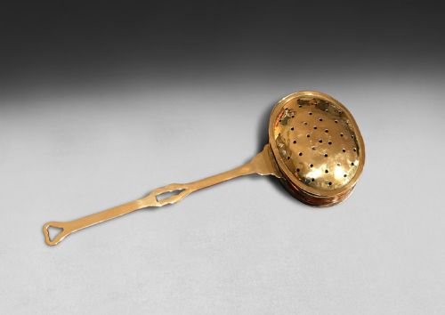 George III Period Brass Chestnut Roaster
