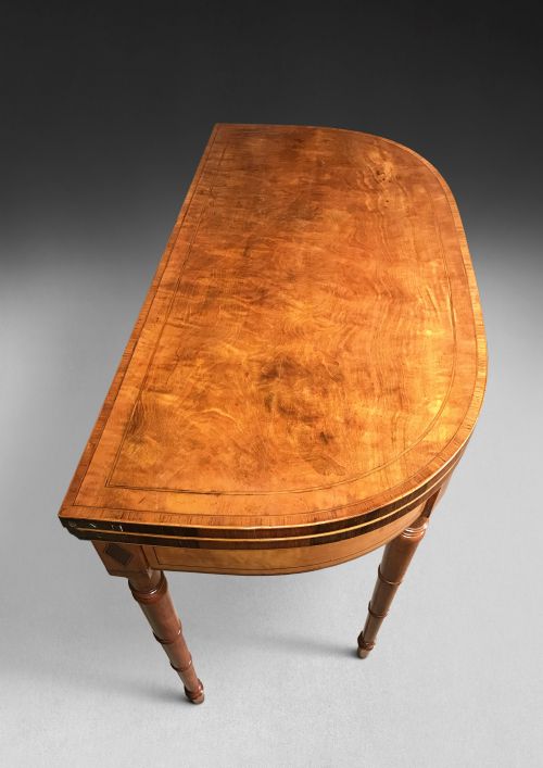 fig 2. George III Satinwood Card Table