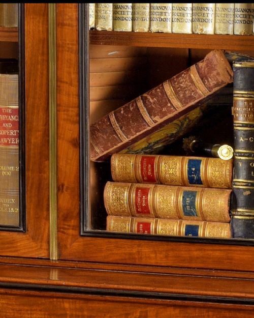 fig 1. Regency Mahogany and Ebony Library Bookcase