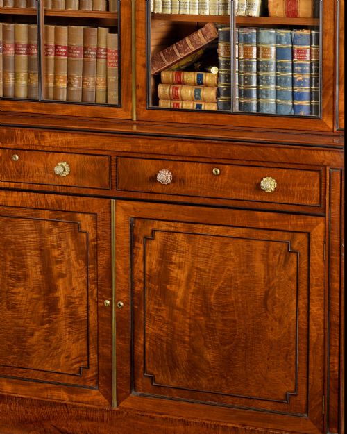 fig 4. Regency Mahogany and Ebony Library Bookcase