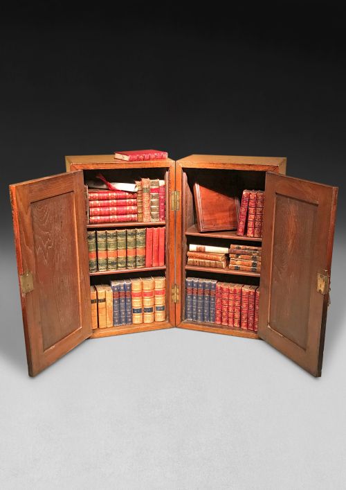 fig 1. Mid 19th-Century Campaign Folding Bookcase