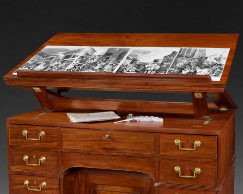 fig 4. Gillows George III Mahogany Library Secretaire Cabinet