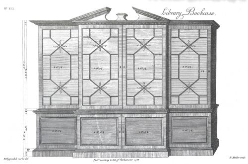 CHIPPENDALE PERIOD MAHOGANY SECRETAIRE BREAKFRONT BOOKCASE - ADDITIONAL PHOTO 2