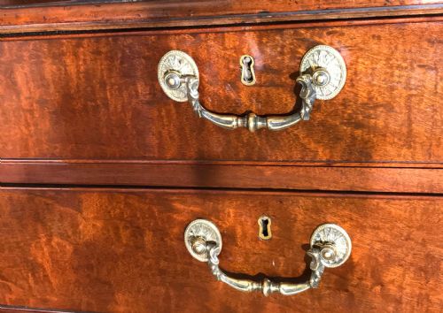 CHIPPENDALE PERIOD MAHOGANY SECRETAIRE BREAKFRONT BOOKCASE - ADDITIONAL PHOTO 5