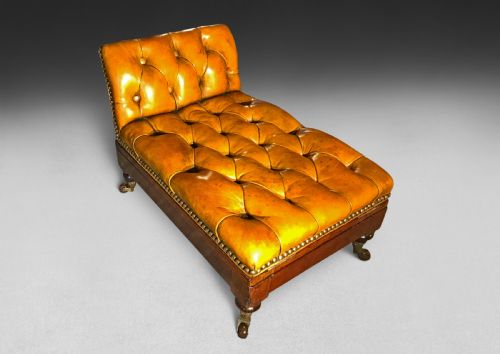 fig 1. Mid 19th. Century Adjustable Mahogany Gout Stool