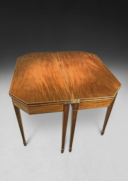 PAIR OF GEORGE III MAHOGANY CARD AND TEA TABLES - ADDITIONAL PHOTO 2