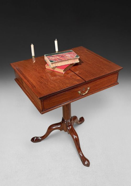 GEORGE II MAHOGANY ADJUSTABLE DOUBLE READING TABLESTAND - ADDITIONAL PHOTO 2