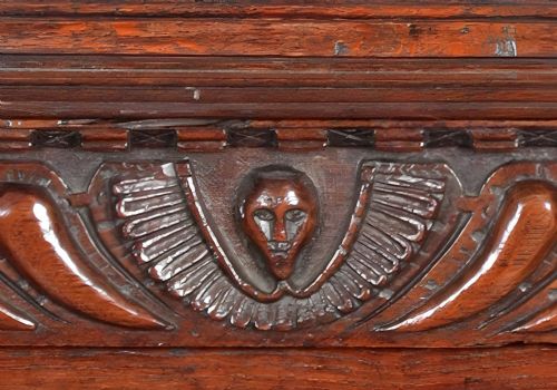 A MID17TH CENTURY CARVED OAK PRESS CUPBOARD - ADDITIONAL PHOTO 4