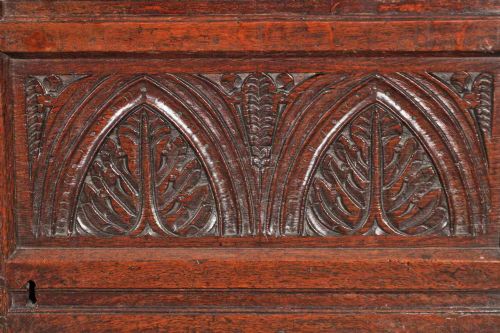 A MID17TH CENTURY CARVED OAK PRESS CUPBOARD - ADDITIONAL PHOTO 6